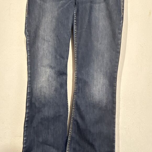 Silver Jeans Tuesday Bootcut Size 31 with stretch Distressed Medium wash denim - Picture 3 of 12